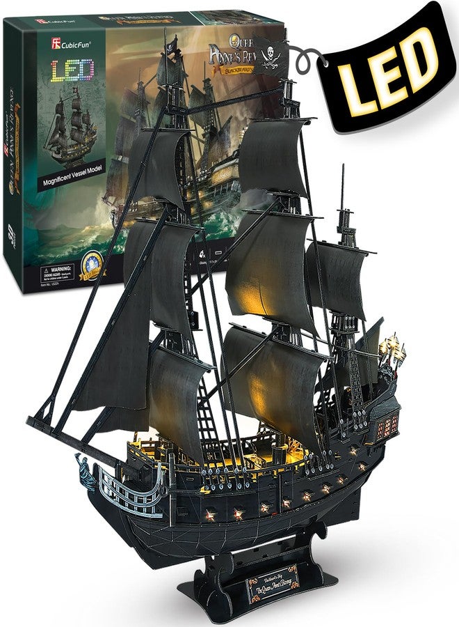 CubicFun 3D Puzzles for Adults Home Decor Pirate Ship Gifts for Men Women Model Kits Brain Teaser Valentines Day Gifts,Queen Anne's Revenge 340 Pcs Easter Gift - Image 1